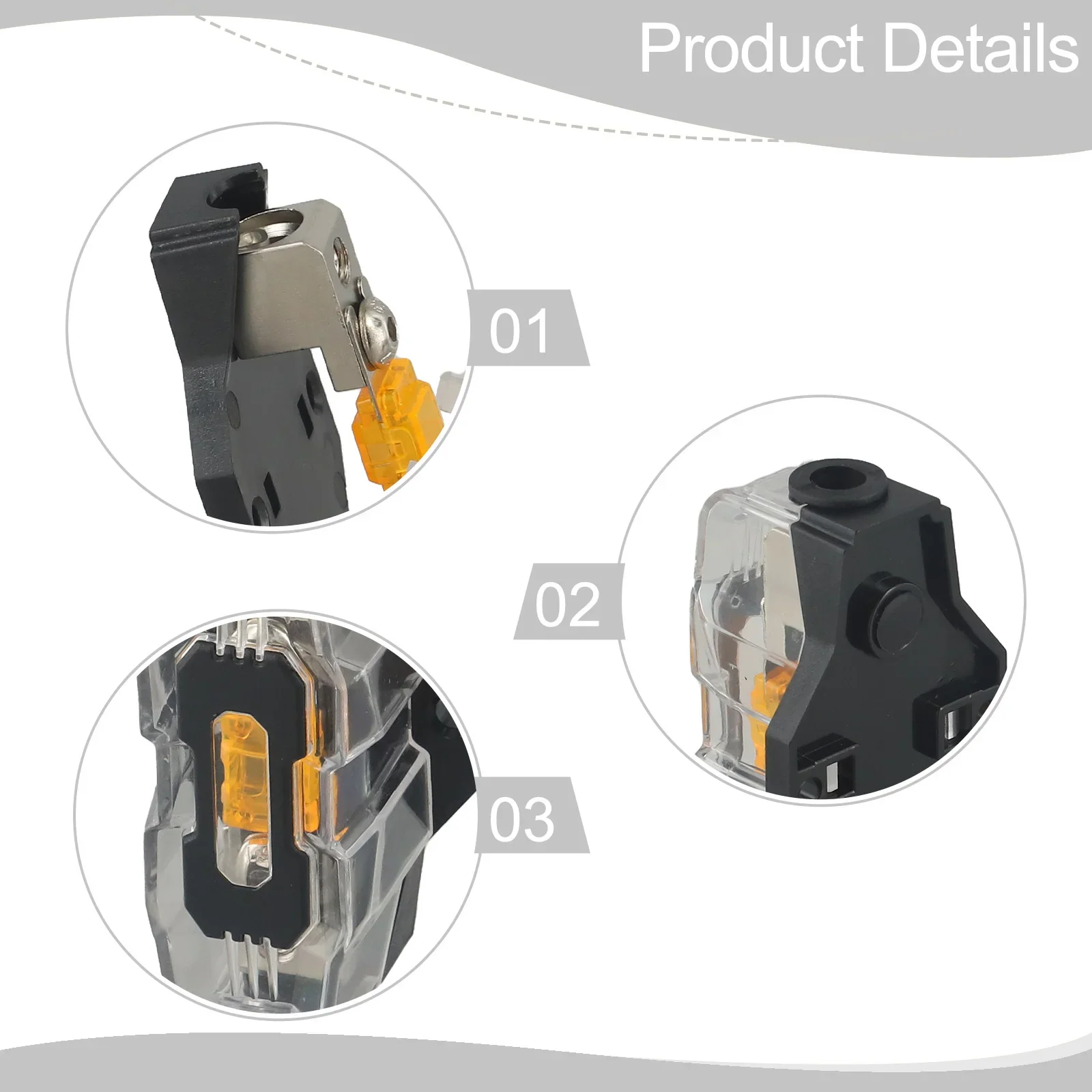 For Marine Applications 4Way Distribution Block 3 X 4 8 Gauge Out 80A Fuses High-temperature Polycarbonate Base