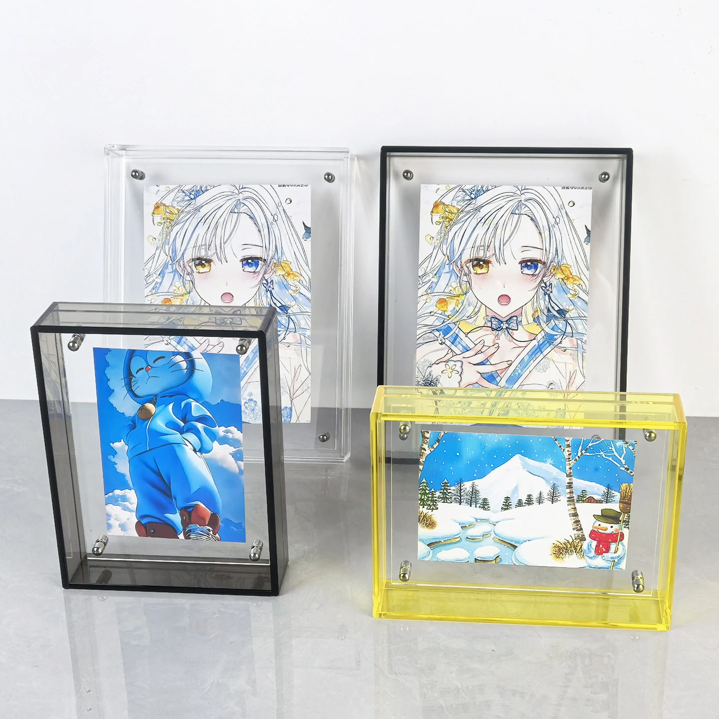 Colours Acrylic Photo Frame Translucent Picture Frame for Wall Hanging,Desktop Bedroom Living Room Study Wall Decoration