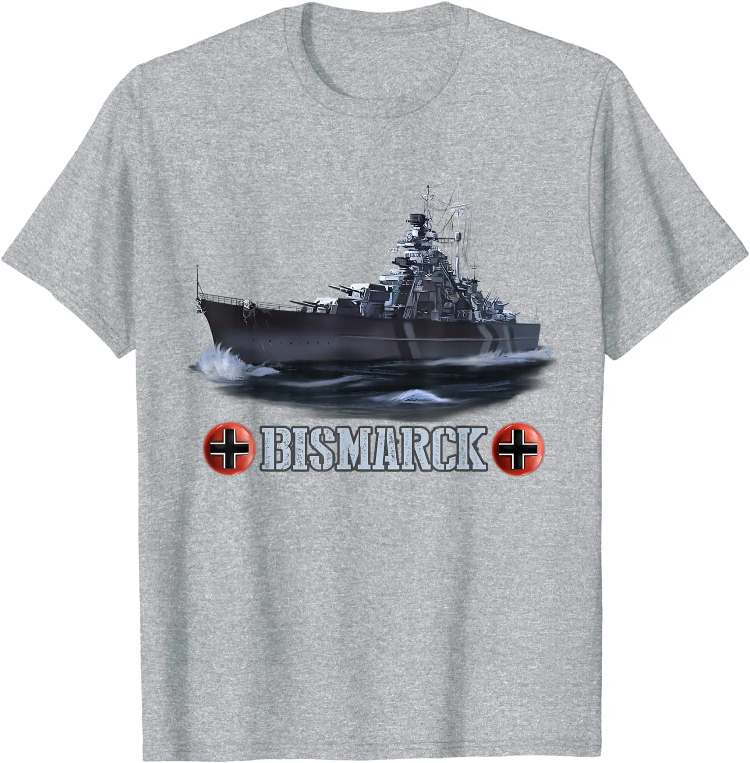 WWII German Naval Bismarck Battleship T-Shirt. Premium Cotton Short Sleeve O-Neck Mens T Shirt New S-3XL