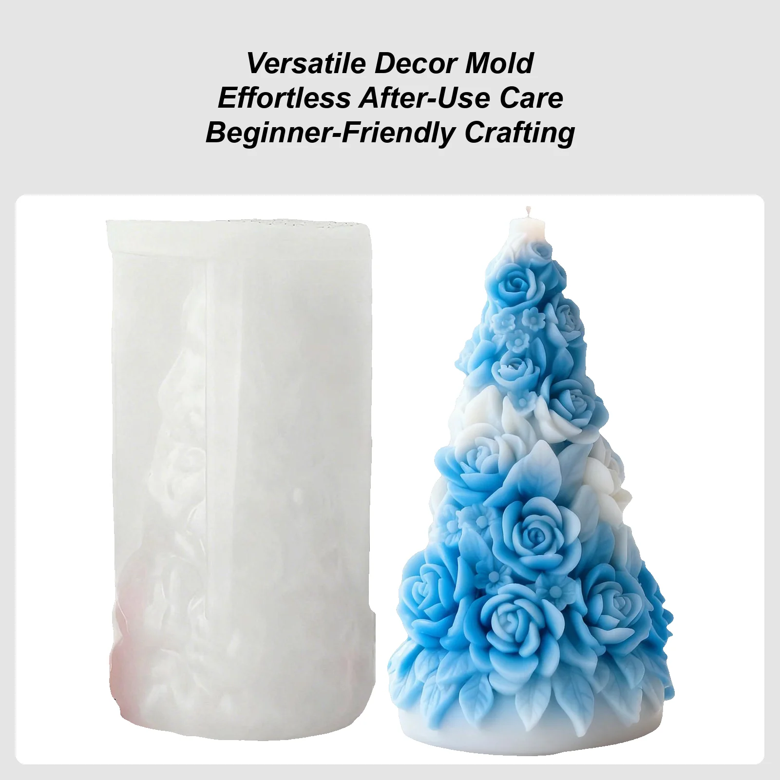 

Candle Molds Non Stick Festive Rose Tree Art Creation Crafts 3D Tree Molds Crafts For Family Friends Beginners Workshop Seasonal