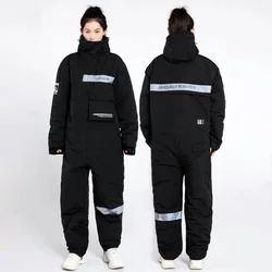 Inverno impermeável à prova de vento equitação roupas à prova de frio motocicleta quente engrossar pelúcia tudo-em-um roupas snowmobile ternos