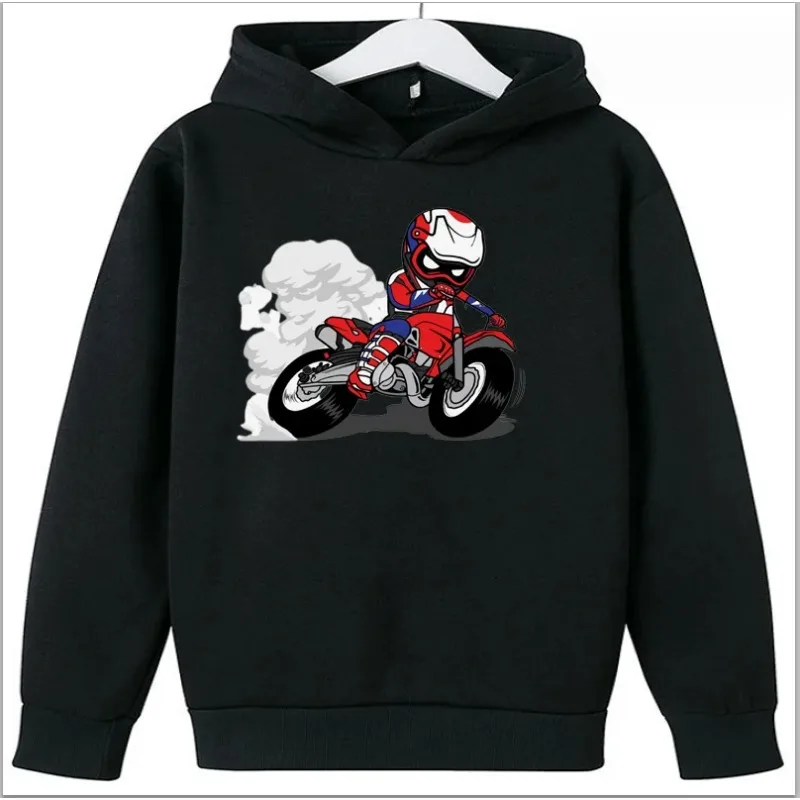 Children Cap Hoodie Sports Fitness Race Motorcycle Racing Print Hooded Long Sleeve Sweatshirt Clothes Hoodies Tee Tops Clothes