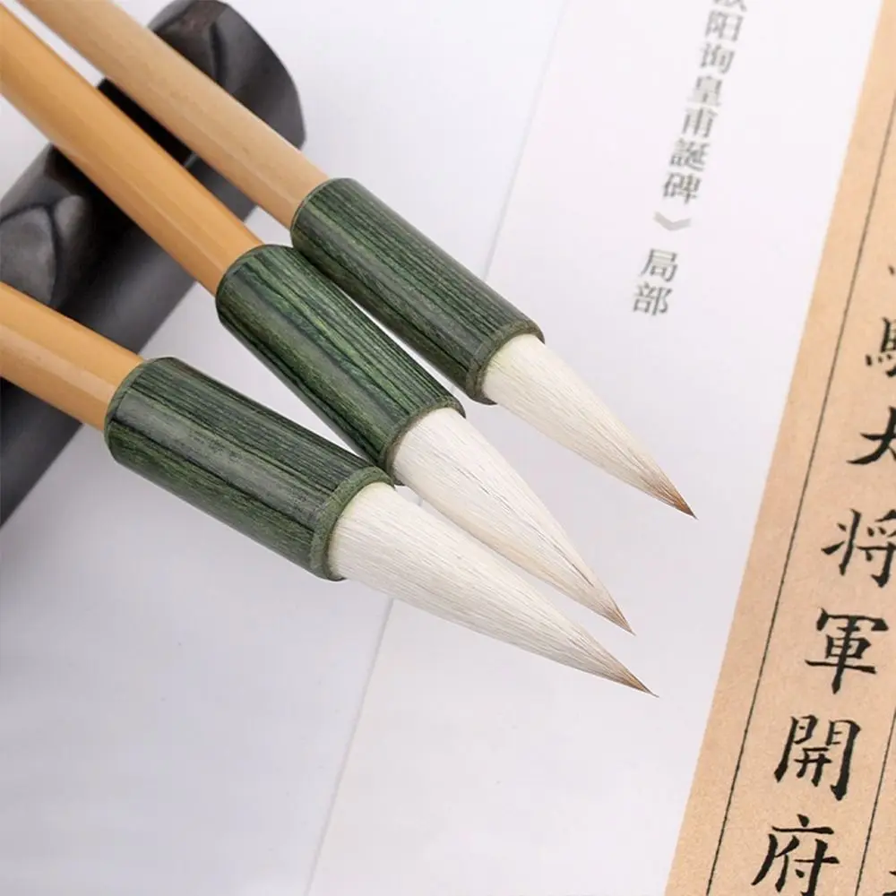 

Traditional Chinese Calligraphy Brush Oil Watercolor Oil Painting Scriptures Writing Brush Bamboo Wolf hair Art Paint Brush