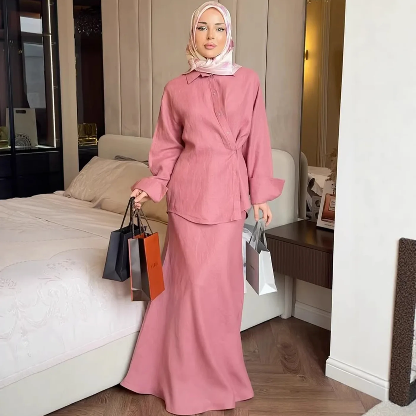 Long Sleeve Tops Long Sleeve Tops Elegant Matching Set Spring Summer Comfortable Blouse Dress Jumpsuit Playsuit