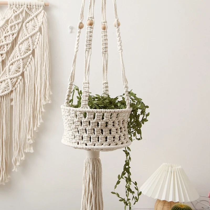 

Hanging Plant Handmade Macrame Plant Hanger Flower Pot Planter Hanger Wall Decor Courtyard Garden Hanging Planter Hanging Basket