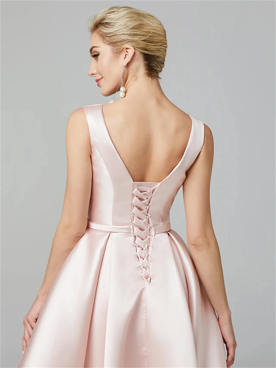 Vestidos de Noche cortos elegantes para mujer, tirantes finos de satén de alta calidad, vestidos de invitados de boda ajustables, vestido de noche Formal