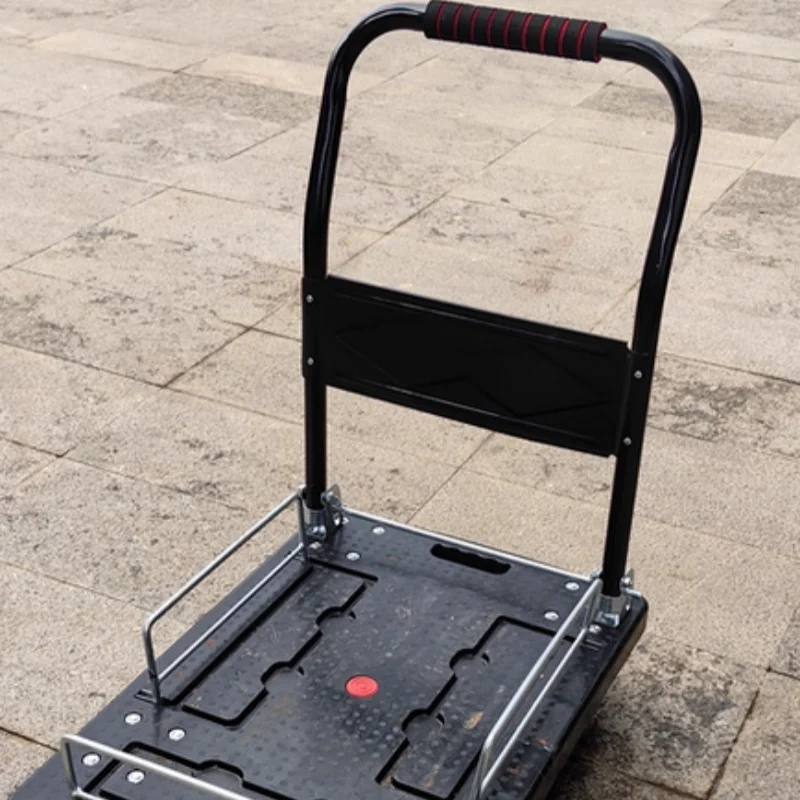 Folding Fence Trolley Household Moving Portable Cargo Flatbed Handcart Trailer Express Delivery Trailer