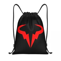 Custom Red Nadal Tennis Stars Drawstring Backpack Bags Men Women Lightweight Gym Sports Sackpack Sacks for Training