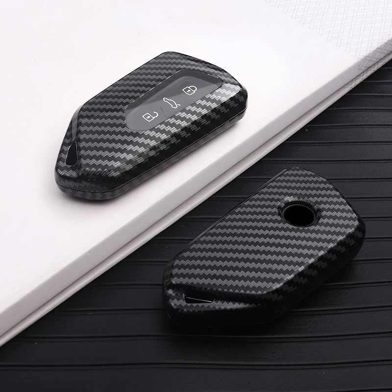 

Модный новый 2023 2022 чехол для автомобильного дистанционного ключа из углеродного волокна, защитная сумка для VW Volkswagen Golf 8 MK8 ID.4 ID.6 X CROZ