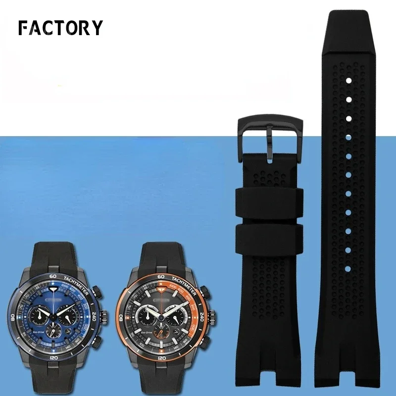 Soft and Comfortable Silicone Watchband for Citizen Aw1475 Aw1476 Aw1477 Ca4154 Ca4155 Men's Waterproof Watch Strap 24mm