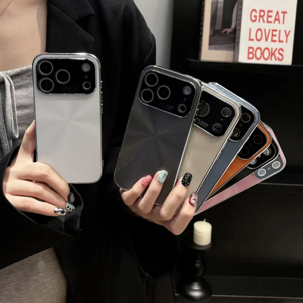 حافظة لهاتف آيفون 17 برو ماكس 16 14 15 Plus 13 12 11 غطاء حماية مضاد للسقوط من الليزر المتلألئ