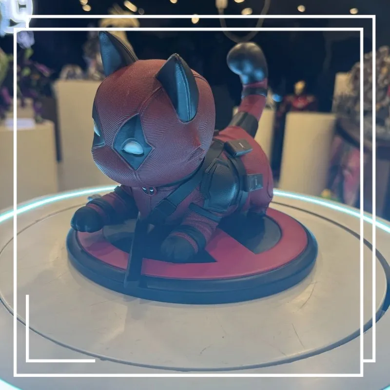 Marvel Comics Fulian Deadpool kitten magic hand-made baby pet elf doll ornaments car model gifts limited exquisite hand-made