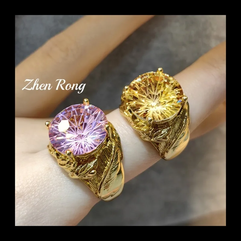 

Итальянское кольцо с перьями для повторного рисования, светлое роскошное кольцо с фейерверком, высокоуглеродистый бриллиант, цветное кольцо с сокровищами, женское