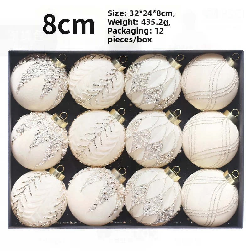 

Цветной ромбовидный флокированный рождественский шар Темно-зеленый Кофе Красный Винно Красный Бежевый Рождественские украшения Елка Подвеска Подарочный пакет