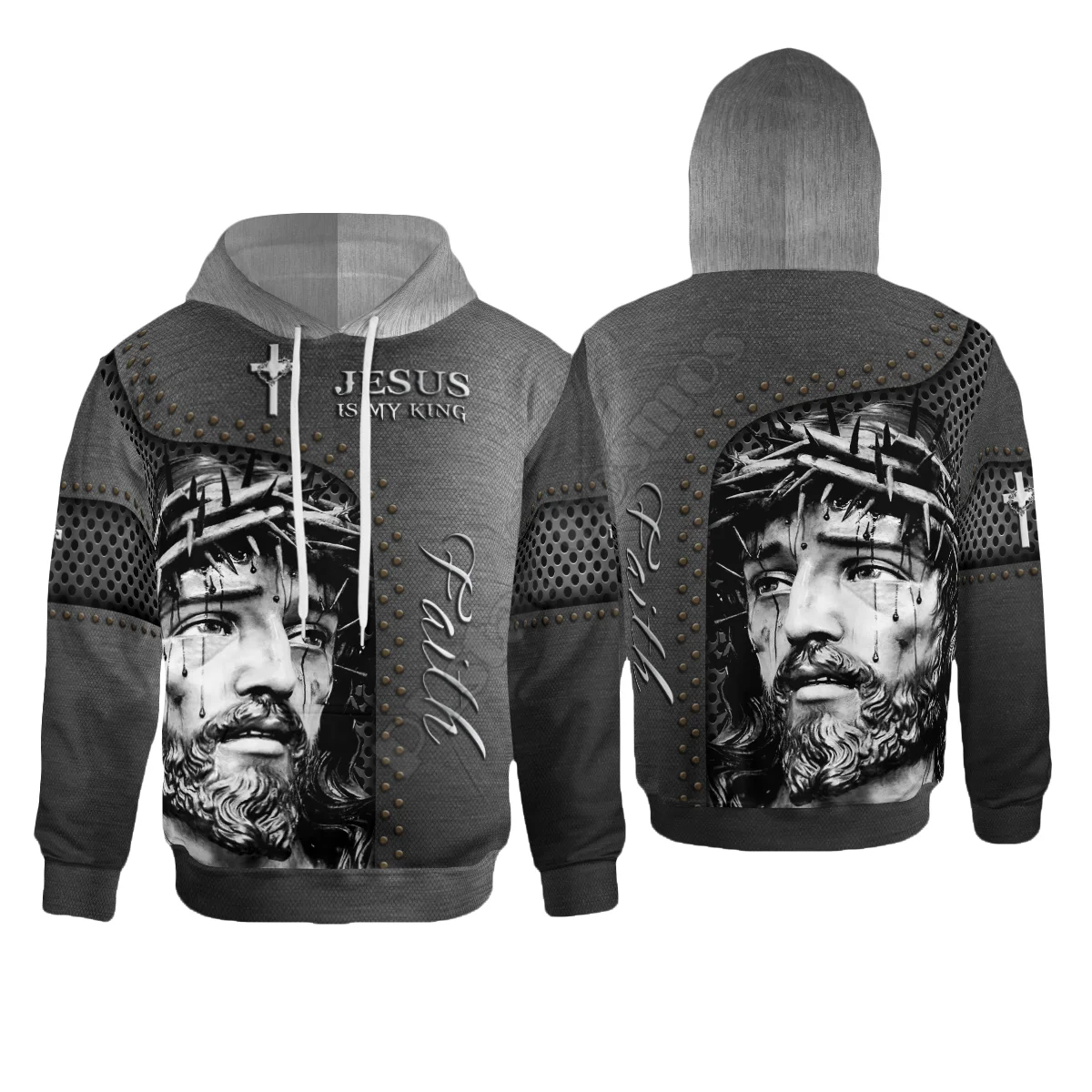 PLstar Cosmos Mens for women Jesus Is My Savior Christian Christ Jesus God 3D printed Hoodies Casual hoodies Streetwear