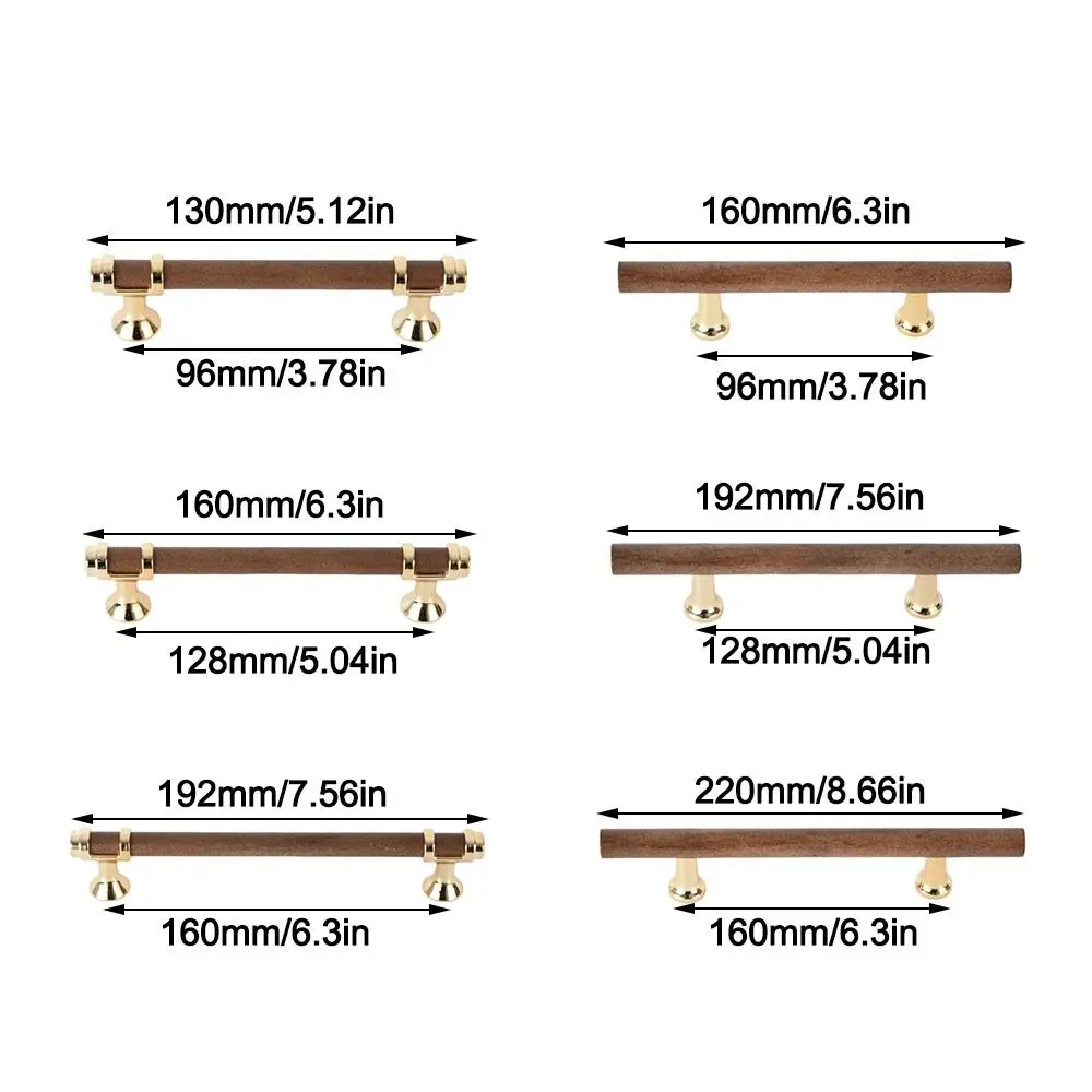 Modern Solid Wooden Door Handles Various Sizes Durable Kitchen Cabinet Handles Multifunctional Drawer Knobs Home Use