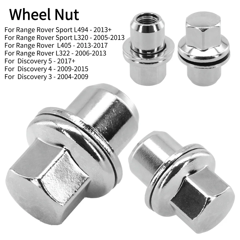 Chrome Plated Wheel Nut for Land Rover Discovery For Range Rover Sport L322 L405 L494 22mm Hex M14x15 steel Wheel Nut