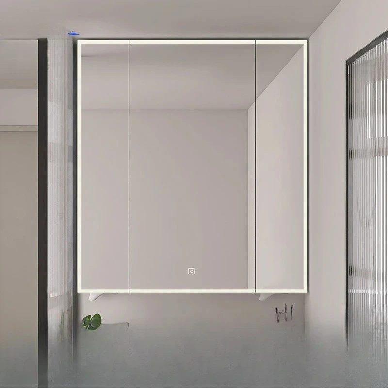 

Stainless steel moisture-proof mirror cabinet through top heightening beauty smart mirror cabinet