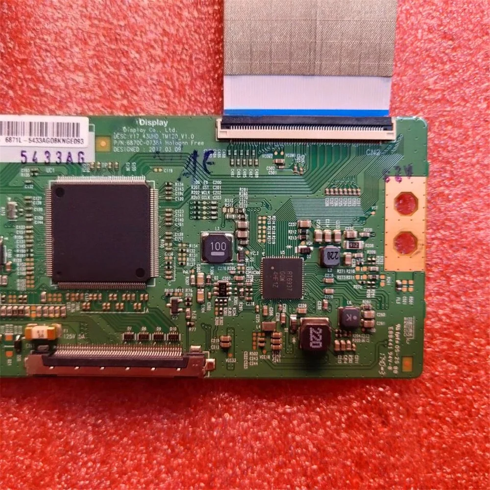 Good test original T-CON for  logic board V17_43UHD_TM120_V1.0 6870C-0738A 6871l-5433a 55rh1 55M9
