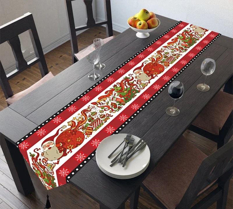 Christmas Supplies European and American Christmas Party Decorations Special-shaped Table Flags Party Table Cloth Table Mats