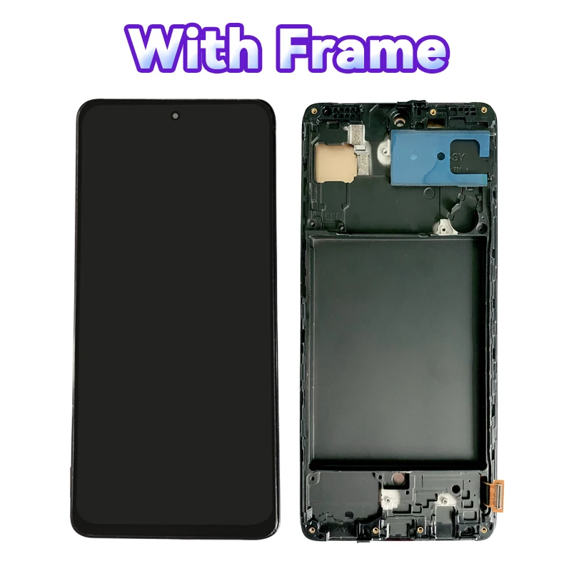 6.7 inch LCD for Samsung Galaxy A71 A715 SM-A715W  SM-A715F/DSN Touchscreen Digitiser for Samsung  SM-A715F with Frame LCD