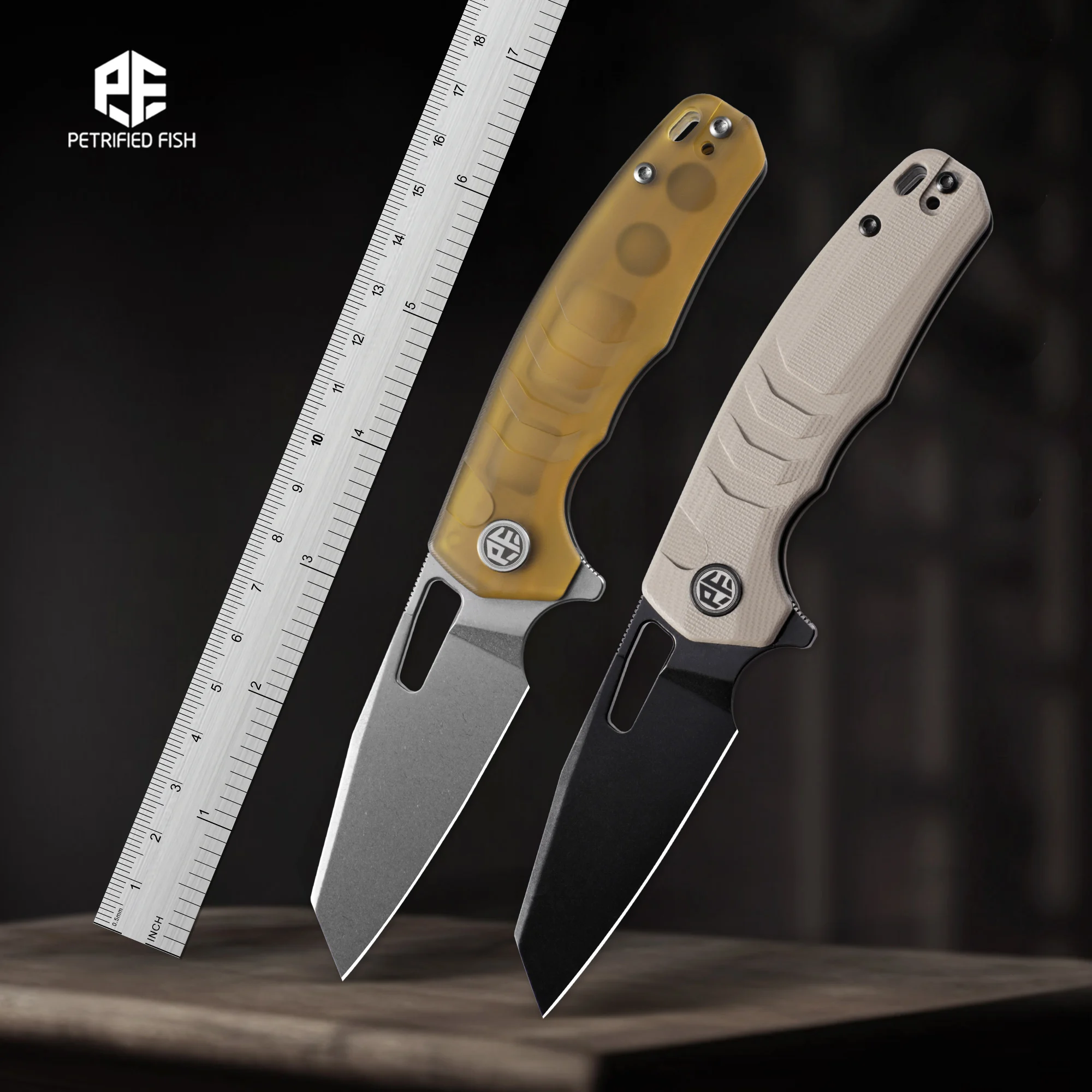 Petrified Fish PFE17 Folding Knife Pocketknife Folding edc Knife Utility Multi-tool Tactical Blade Coltello Camping Cutting Tool