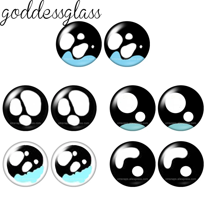 

Glass Cartoon Doll Black Pupil Touching eyes tear 10pcs 12mm/18mm/20mm/25mm Round cabochon flat back Making findings Jewelry
