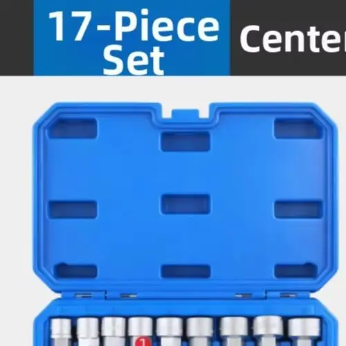 Chrome Vanadium Sockets Blue V Groove Socket Set High Strength Steel Bidirectional Mechanism Sturdy Storage Case