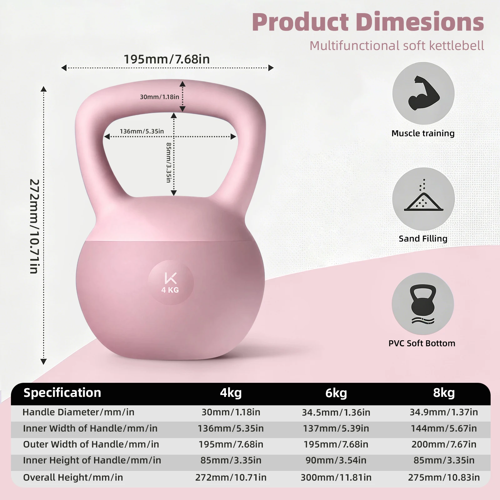 KEEP Soft Kettlebell Non-Slip  - огляд і ціна Kettlebell