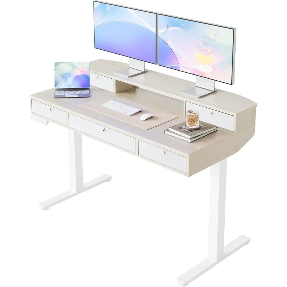 

48x24 Inch Electric Height-Adjustable Desk with 4 Presets, C-Clamp Mount, Ergonomic for Home Office
