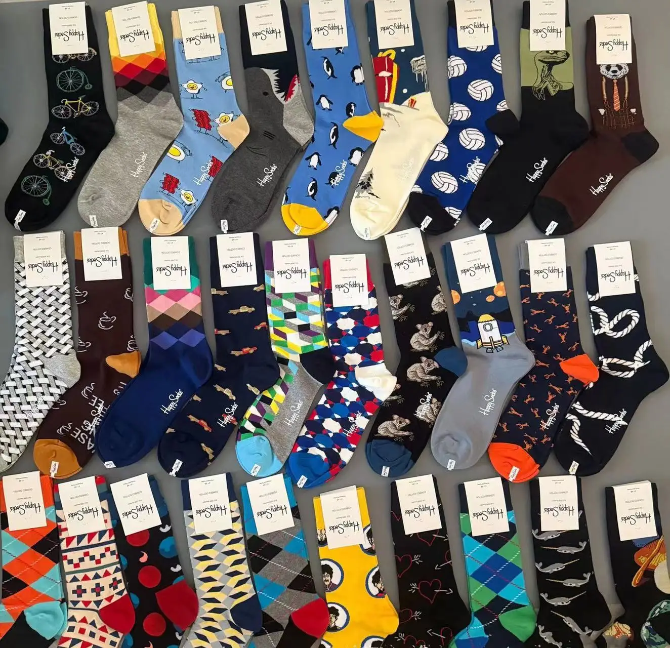 Носки Happy, модные мужские хлопковые носки средней длины, теплые забавные повседневные носки в стиле хип-хоп с космической Вселенной