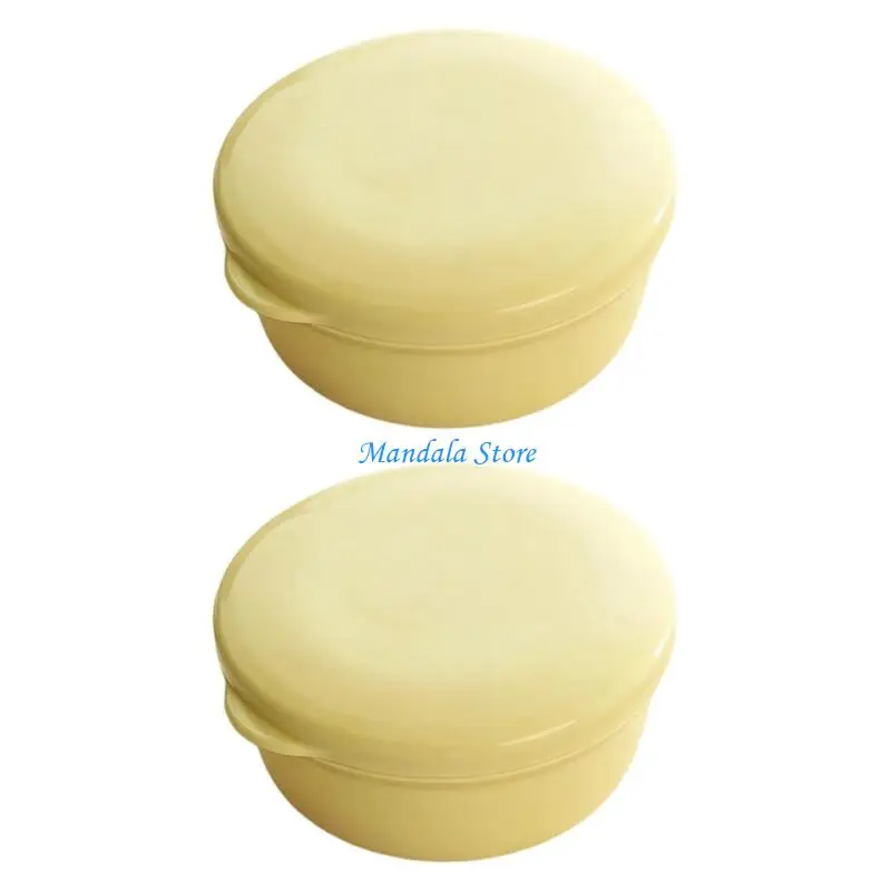 U2JC 2PCS Travel Use Soap Storage Box With Secure Cover To Maintain Soap Dry for Various Living Space Bathroom Contertop