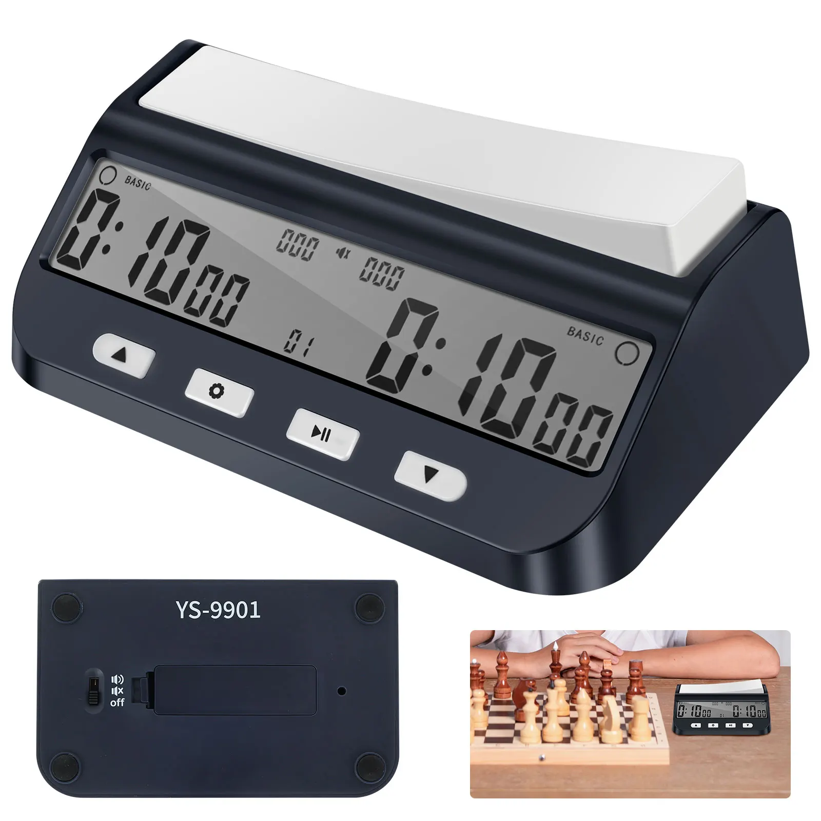 Digital Chess Timer Game Timer Multipurpose Portable Professional Chess Clock Timer Count Up Count Down Timer Game Stopwatch