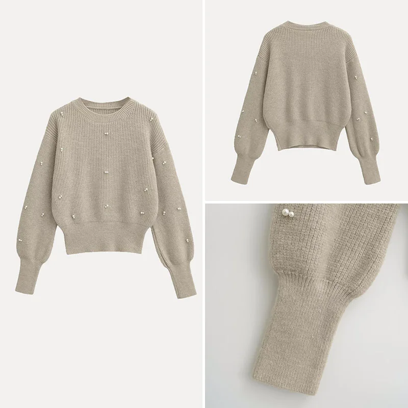 

Z 2025 New Faion Knitted Open Cardigan Top Women's Simple Personali Match Daily Polyester Fiber Long Sve round Ne