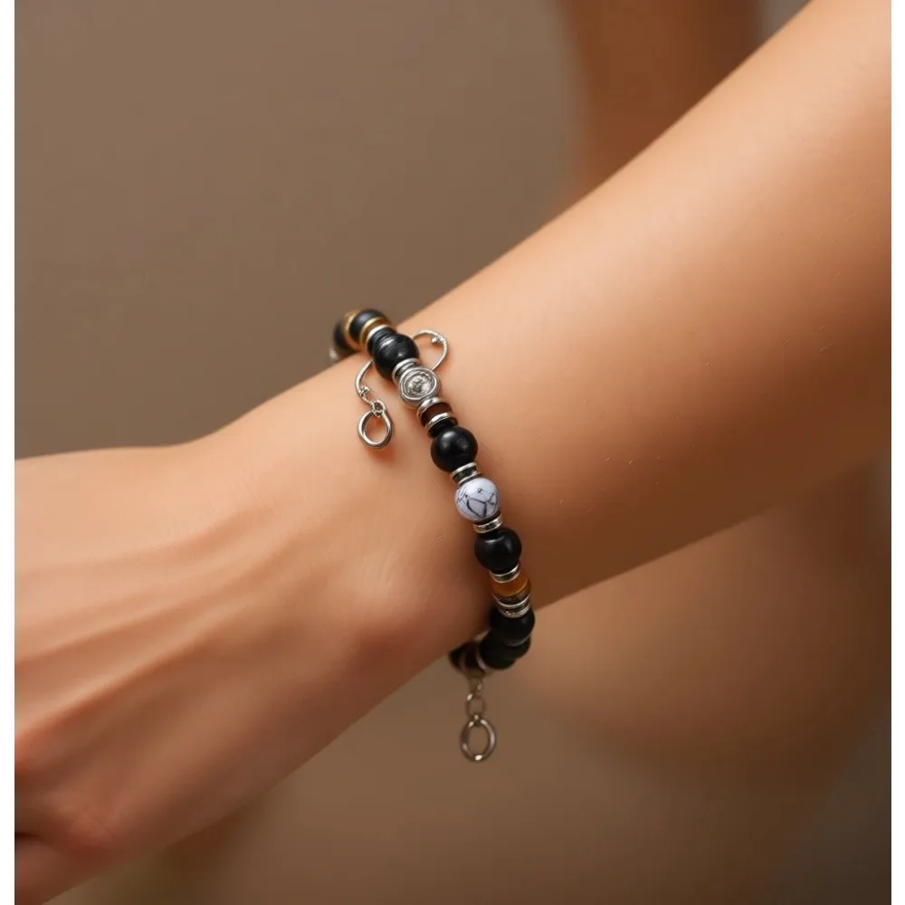 

Набор из 10 браслетов с бусинами из тигрового глаза, 8 мм, натуральный камень, эластичный, из лавового камня, регулируемый, унисекс, подарок