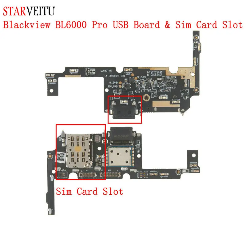 For Blackview BL6000 Pro USB Board Charger Circuits Sim Card Slot Dock Connector Smartphone Accessories