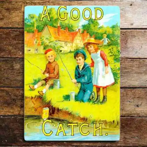 A Good Catch , Fishing, Colmans Mustard- Metal Sign