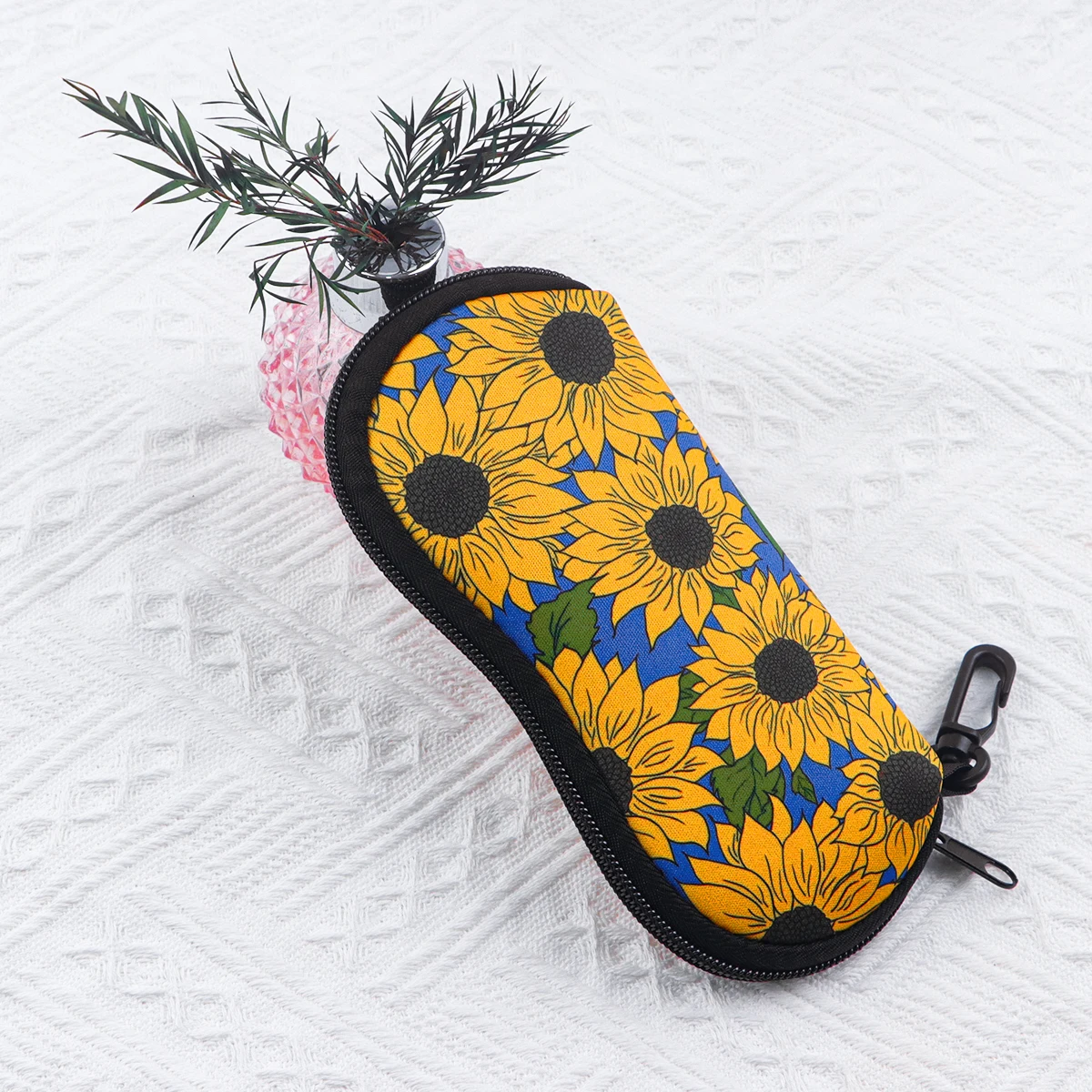 Sonnenblumen Katze Brillenetui Student Tragbares Brillenetui Fashinon Flamingo Unisex Brillenbox Regenbogen Sonnenbrillenetui – Detail 7