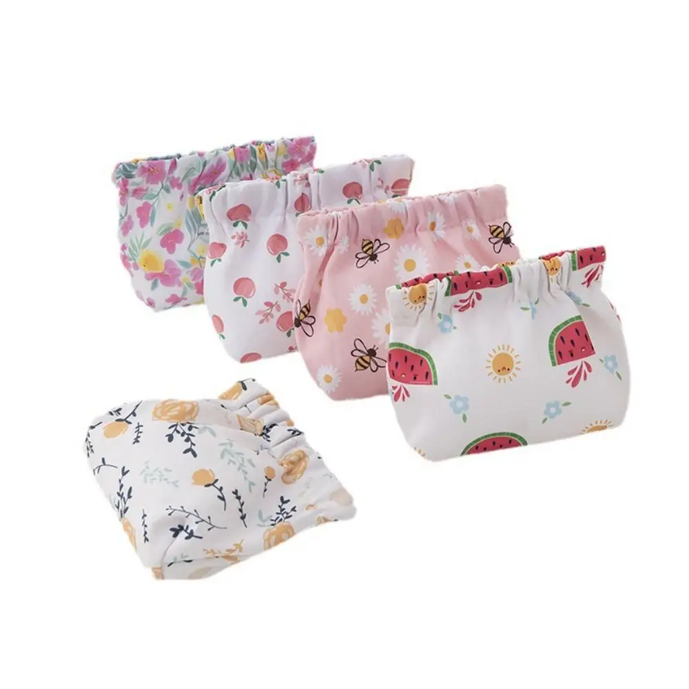 Fashion Cloth Shrapnel Bag Automatic Closing Portable Cosmetic Bag Coin Pouch