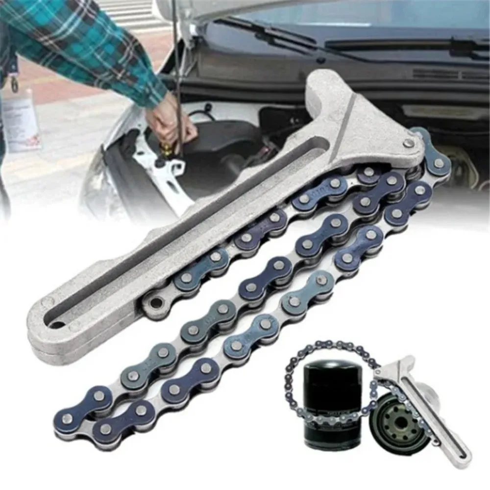 

High Quality Adjustable Car Engine Oil Filter Chain Grip Wrench Spanner Remover Tools Plier Car Repair Tools