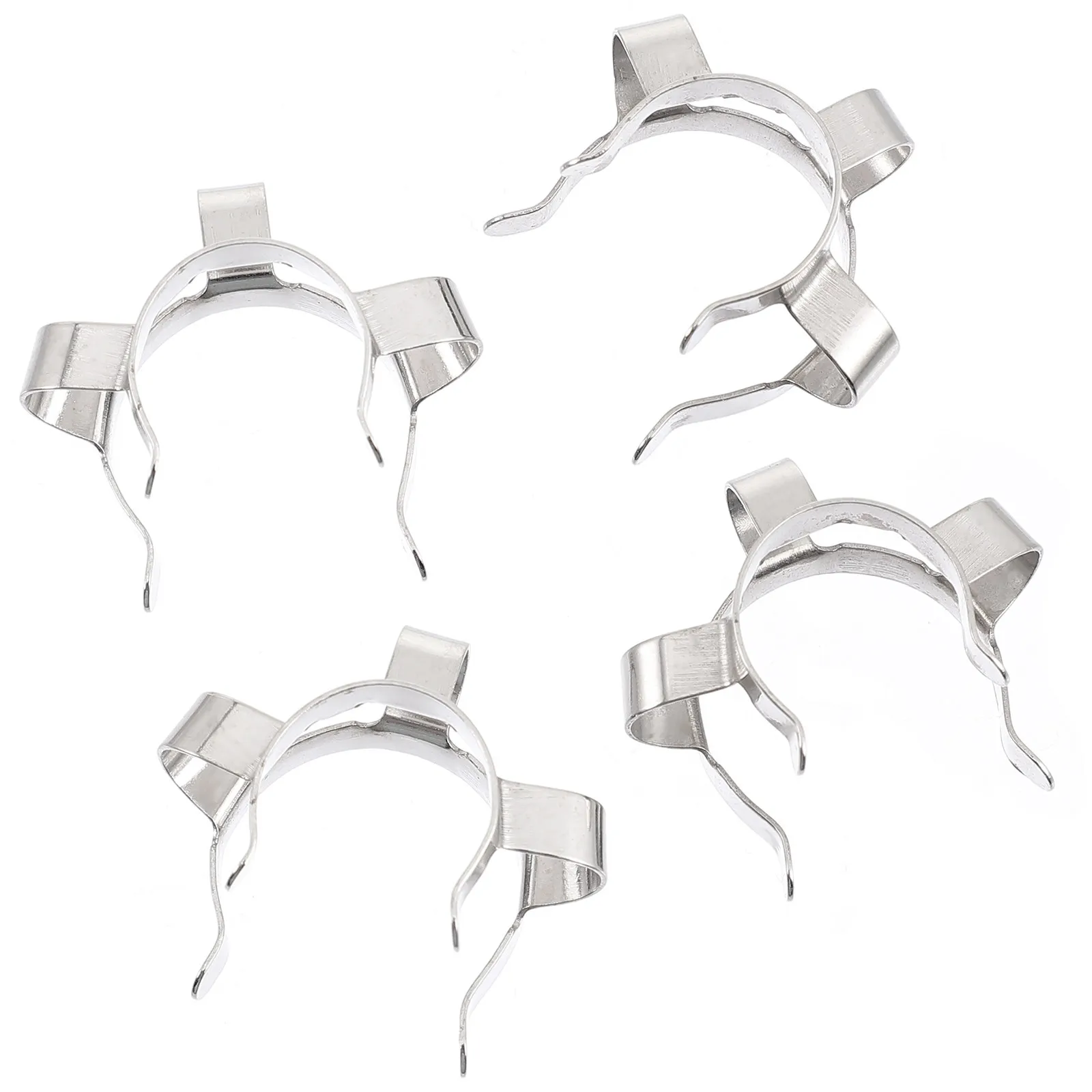 4Pcs Stainless Steel Clips Premium Metal Laboratory Clamps Glass Taper Clamp Secure Flask Bottles Distillation