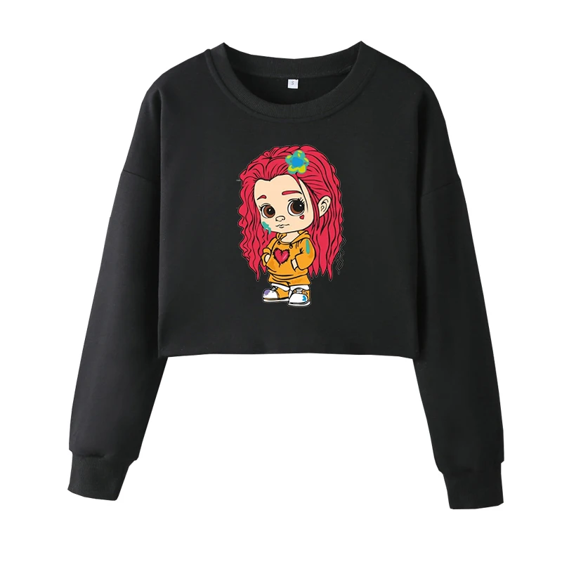 Lovely Karol G Short Crew Neck Sweatshirt Anime Cartoon Fashion Prints Streetwear Birthday Gift For Karol G Fans