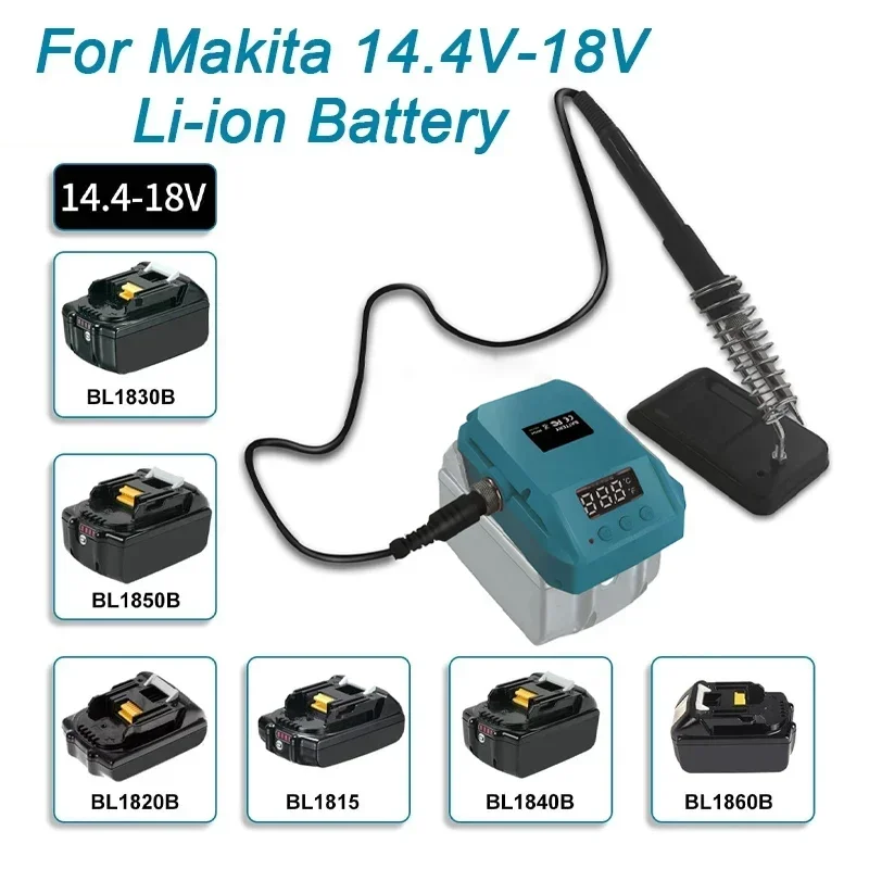 Soldador eléctrico inalámbrico portátil, máquina de soldadura multifunción, 60W, 480 °C, para batería Makita Milwaukee Dewalt