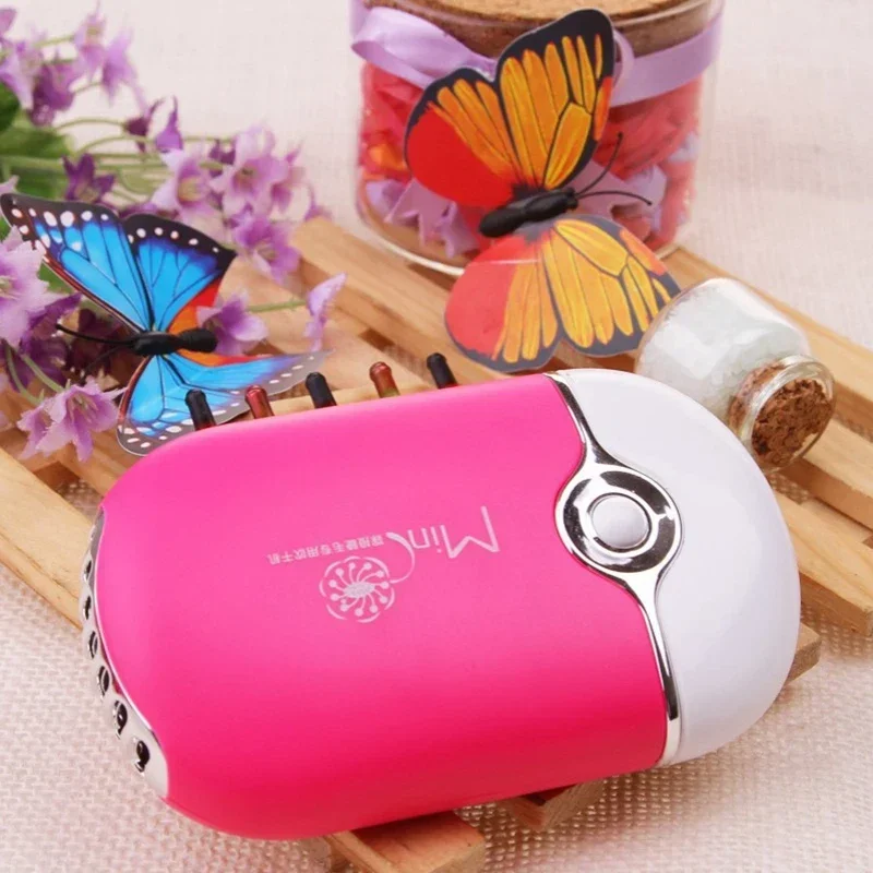 Nieuwe USB Mini Fan Airconditioning Blower USB Oplaadventilator Wimper Föhn Draagbare Nagellak Sneldrogende Pocket Koelventilator