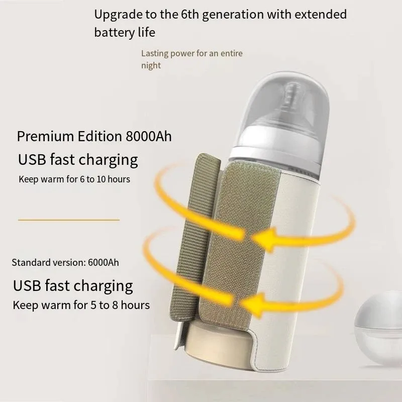 USB Multifunctional High-capacity Baby Feeding Bottle Smart Temperature Control Warmer Screen Newborn Warmer Sleeve