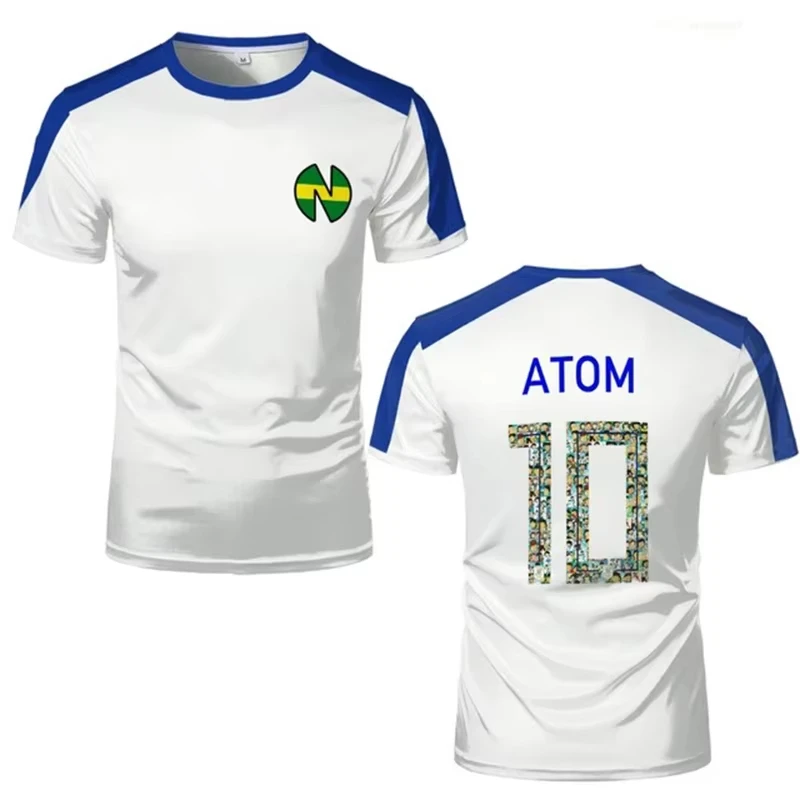 

ATOM School Nansheng Children's Football T-shirt, Olive and Benji Set, Animated Captain, High Quality Customized Men's T-shirt