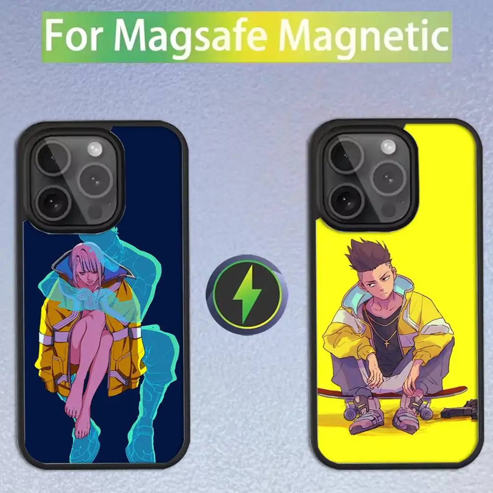 

E-Edgerunners Cyberpunks Phone Case For iPhone 16,15,14,13,12,11,Pro,Max,Plus,Mini,SE Magsafe Magnetic Wireless Charging