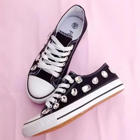 2022 Women\'s Canvas Non-slip Soft Fashion Casual Shoes SneakerFour Seasons Hand-made Canvas Women\'s Single Flat 32-44