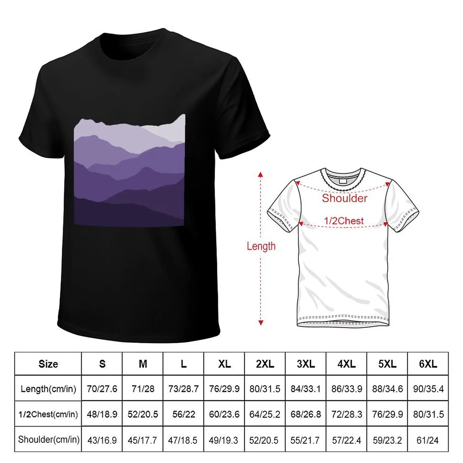 Misty mountains T-Shirt Lightweight Casual Summer T-Shirt