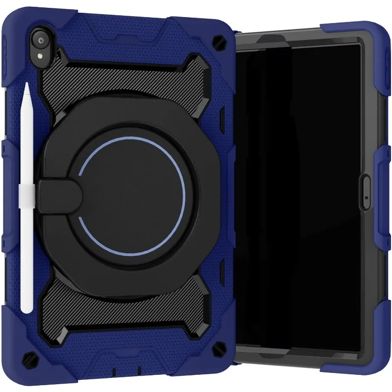 PC+Silicone 3-Layers Case for Lenovo Tab P11 11.0 Inch 360° Rotating Ring Stand cover for Lenovo Tab P11 Plus TB-J616F cases